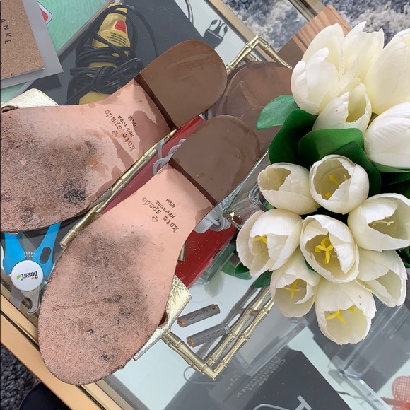 Kate Spade Gold Fringe Slides - Picture 8 of 8